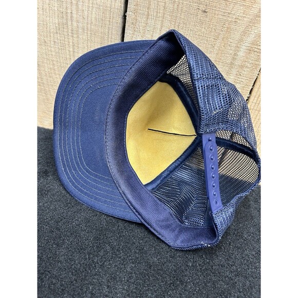 Vintage 80's Scrambled Eggs Teamsters Local 75 Green Bay Snapback Hat/Cap Blue - Picture 12 of 12